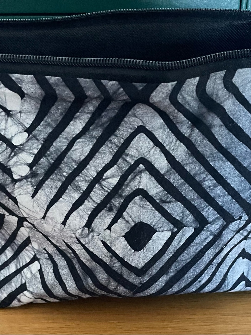 Black and White Geometric Makeup Organizer Pouch